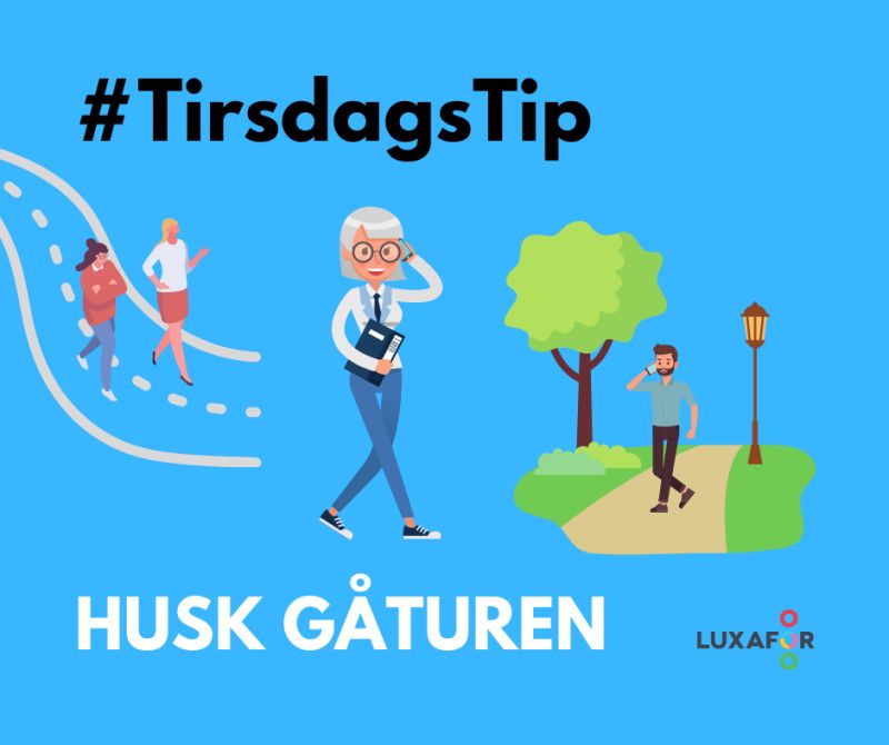 Det er igen blevet tirsdag, og dermed tid til et #TirsdagsTip – denne gang vil vi blot opfordre jer til… at gå en tur! 🚶‍♂️